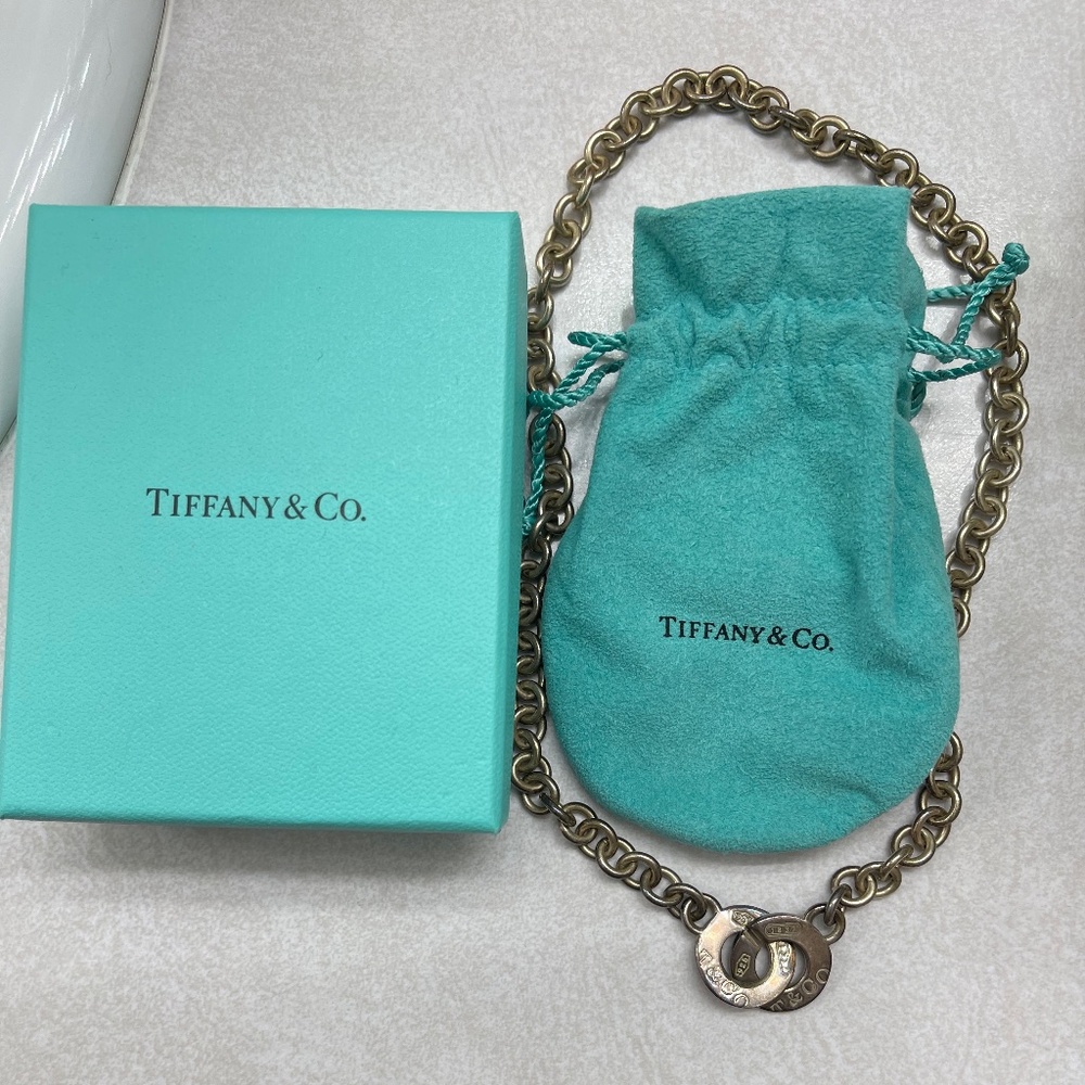 Tiffany interlocking circle sterling silver